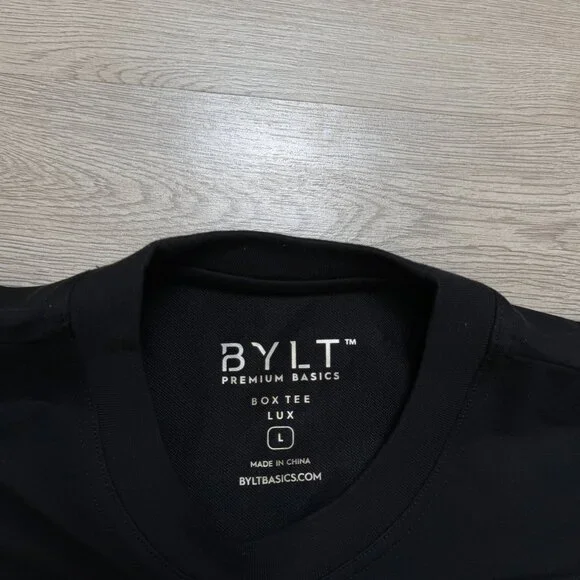 BYLT Shirt Men Sz L Premium Basics Box Lux Performance NWOT - Picture 4 of 7